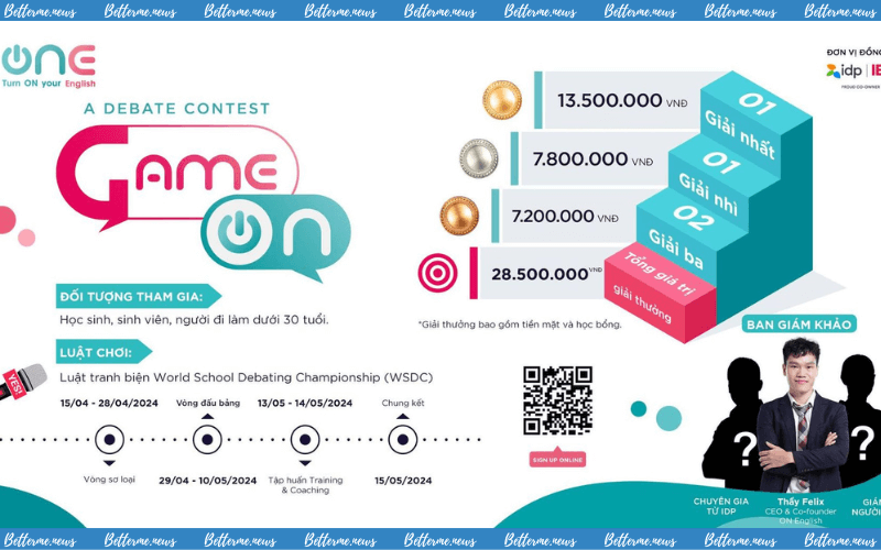 img of Tiếng Anh Trực Tuyến On English – ONE Khởi Động Cuộc Thi Hùng Biện Tiếng Anh Online “Game On”