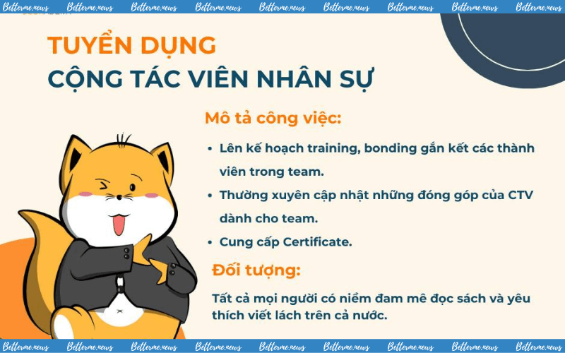img of Viện Sách Bookademy Tuyển Cộng Tác Viên Nhân Sự